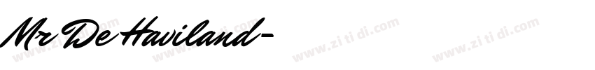 Mr De Haviland字体转换
